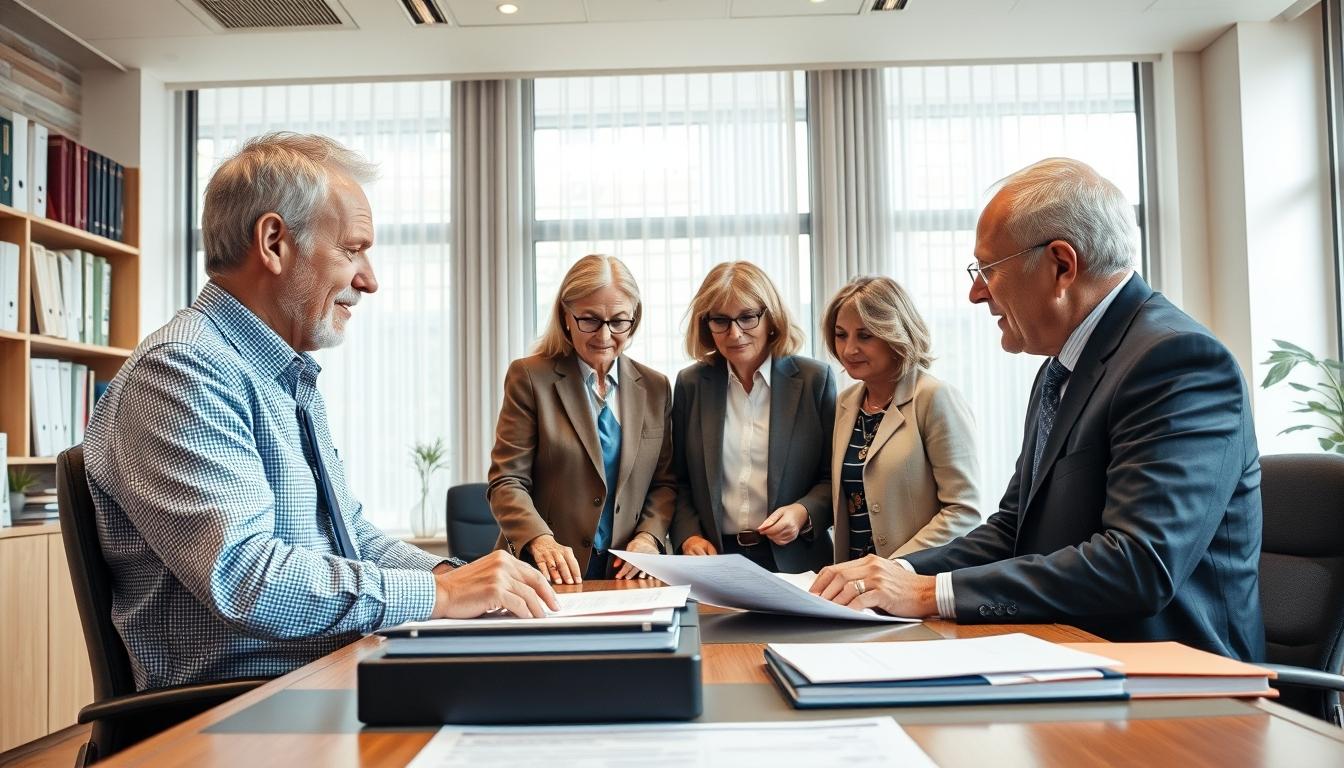 Family elder care planning discussion